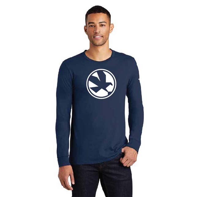 Nike Long Sleeve Eagle Logo Shirt - Navy