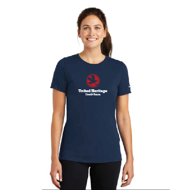 Nike Eagle Stacked Logo T-Shirt - Navy